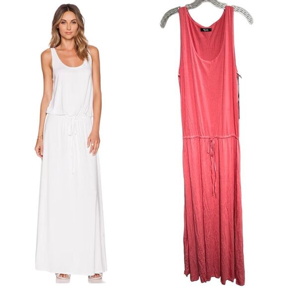 NWT Revolve x Michael Lauren Oz Sleeveless Tank Long Dress Drawstring Coral M - Picture 1 of 11